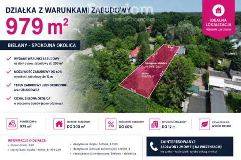 Na sprzedaż działka budowlana 979