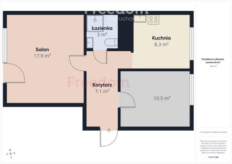 Ustawne 2-pokojowe 48,65 m2 na parterze