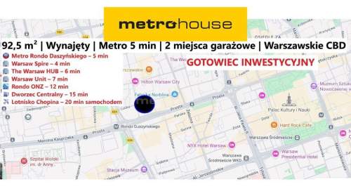 Lokal z najemcą CBD Warszawy Metro Parking