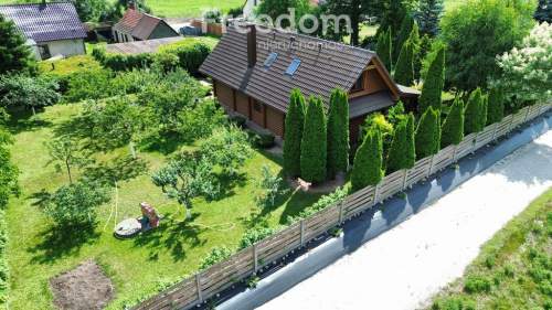 Dom z bali ogród zimowy 47 m duża działka