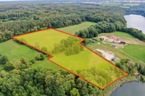 Działka 3,3 ha z własną linią brzegową j. Narie