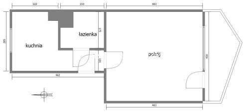 Kawalerka z osobną kuchnią - ul. Strzelców.