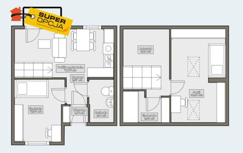 Dwupoziomowy apartament- Bronowice, ul.Dzielna