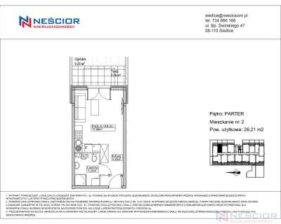 Mieszkanie w stanie deweloperskim 26,21 m2