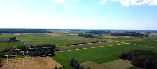 Urokliwe siedlisko na Podlasiu, ok. 5 ha, gm. Tykocin