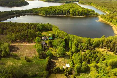 Działka pod dom w okolicy Choszczna, jezioro i las