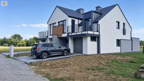 Nowoczesny bliźniak z balkonem i ogrodem - Łańcut, ul. Kąty