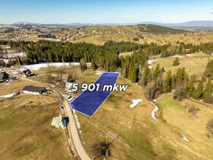 Sierockie - działka 5901m2 - WZtka 4 domy