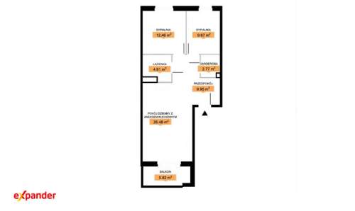 Nowe osiedle / 3-pokojowe mieszkanie / 66m2 / duży balkon