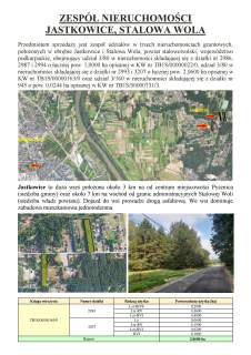 Syndyk sprzeda udziały w grunatach Jastkowice - Stalowa Wola
