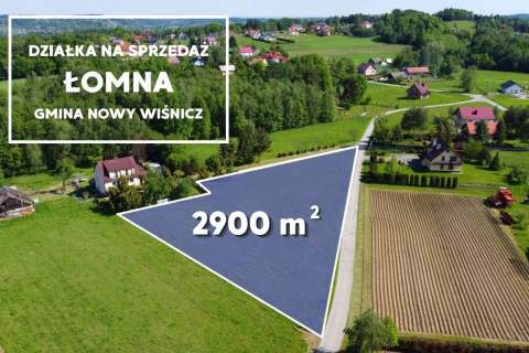 Działka budowlana 2900 m ŁOMNA Nowy Wiśnicz