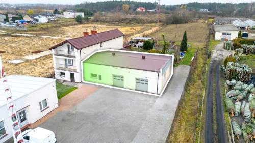 Lokal przy trasie E7 pod serwis, usługi, magazyn