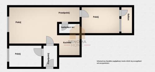 Komfortowe 3 pokoje po remoncie balkon
