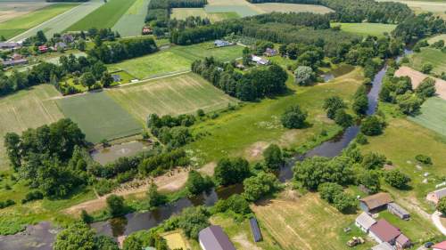 Wyjątkowa działka nad rzeką Wkrą 1,68 ha 200 m linii brzegowej