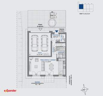 Narożny dom 186m2 z ogrodem 112m2 oraz garażem 2-stanowiskowym