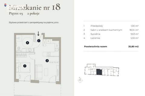 Mieszkanie z balkonem 2 pokoje Bielsko-Biała
