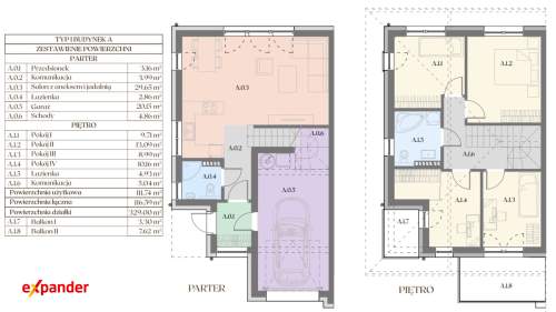 DOM 116m2 Działka 329 m2 Salon z aneksem 4 sypialnie Brak 