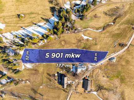 Sierockie - działka 5901m2 - WZtka 4 domy