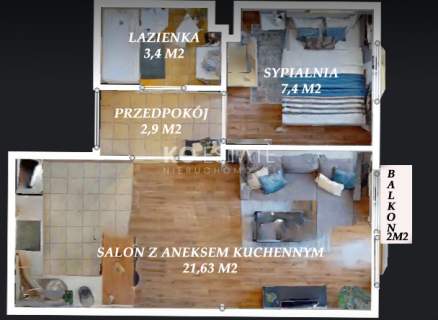 2 pokoje 1 piętro Balkon Komórka Złotniki