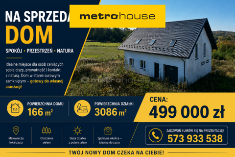 Dom w stanie deweloperskim w Smarżowej