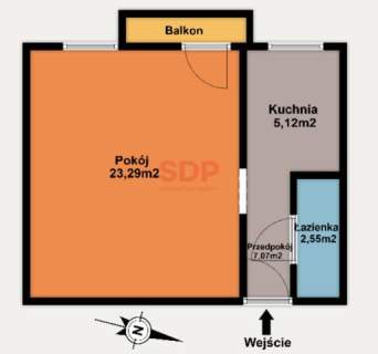 Duża kawalerka z balkonem w kamienicy