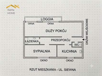 2 pokoje z loggią I ul. Siewna I jasna kuchnia