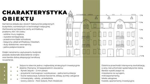 Wyjątkowa unikatowa kamienica Jeżyce Kościelna