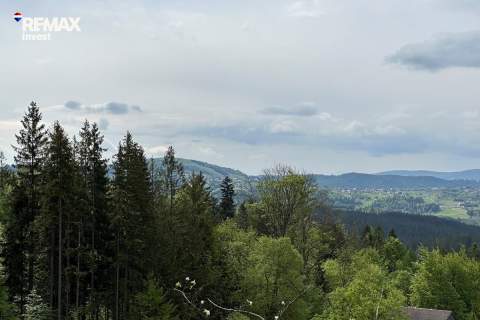 Istebna widokowa działka 6600 m z domem, stawem