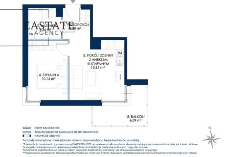 SolMarina Apartament z narożnym balkonem 31,71 m