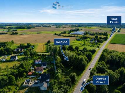 Działka 2600m2 z MPZP 15 min od Iławy