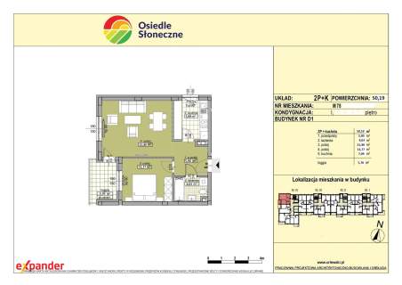 Gotowe mieszkanie, 50m2, 2 pokoje, stan deweloperski,