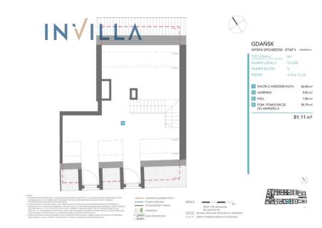 Apartament 81,11 m Granaria Wyspa Spichrzów