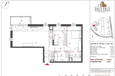 Apartament w sercu Żoliborza 72m2 I 3 pok. WIDOK 