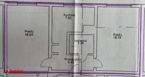 Mieszkanie z balkonem w centrum 53 m 2 pokoje