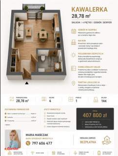Kawalerka Balkon Jeżyce Odbiór sierpień 407 800