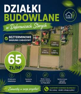 Działka na sprzedaż, 1357 m2, Dąbrowice Stare