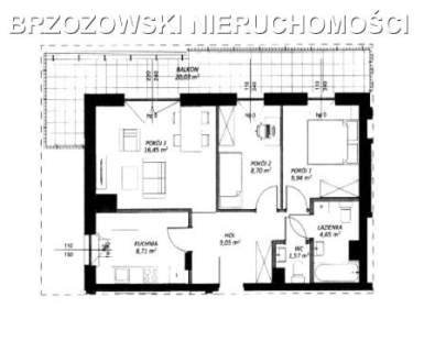 Włochy, Raków, 62 m2, 3 pokoje, 2020 r.