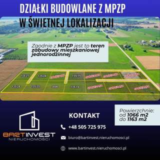 Działki budowlane z MPZP w świetnej lokalizacji