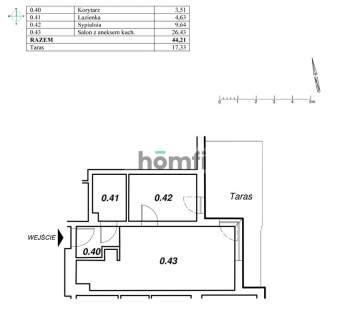 Apartament Ostoya Pucka z tarasem 2pok