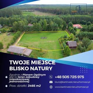 Twoje miejsce blisko natury - działka 3466 m