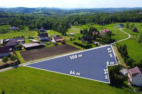 Działka budowlana 2900 m ŁOMNA Nowy Wiśnicz