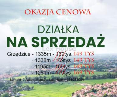 Okazyjnie sprzedam działkę w Grzędzicach
