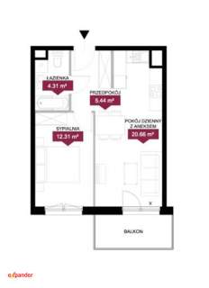 2-pokoje na Jeżycach, balkon południe