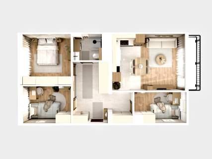 Stylowe 4 Pokoje Premium Meble AGD Widok