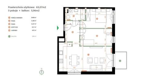 Nowe 3 pokojowe balkon garaż Zabłocie