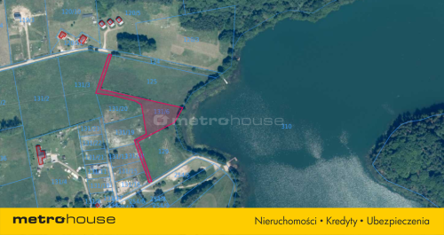 Działka JEZIORO KOMORZE z projektem-udział w plaży