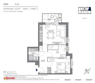 Łeba 3-pokojowy apartament Balkon Wykończony pod klucz