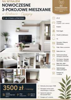 Wynajmę- Czyżyny 3 pokojowe mieszkanie-- 47m2 - Duża loggia