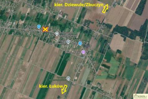 Sprzedam dziłkę 1000m2 w centrum Krynki k. Łukowa