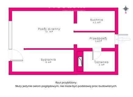 Kawalerka z sypialnią i balkonem - Konin, Zatorze